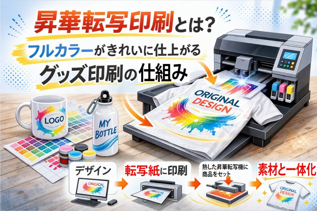 昇華転写印刷とは？ フルカラーがきれいに仕上がるグッズ印刷の仕組み
