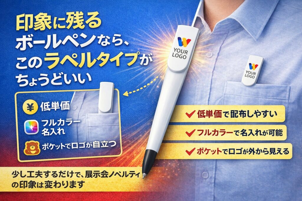 印象に残るボールペンなら、このラペルタイプがちょうどいい