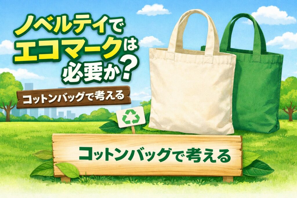 ノベルティでエコマークは必要か、コットンバッグで考える