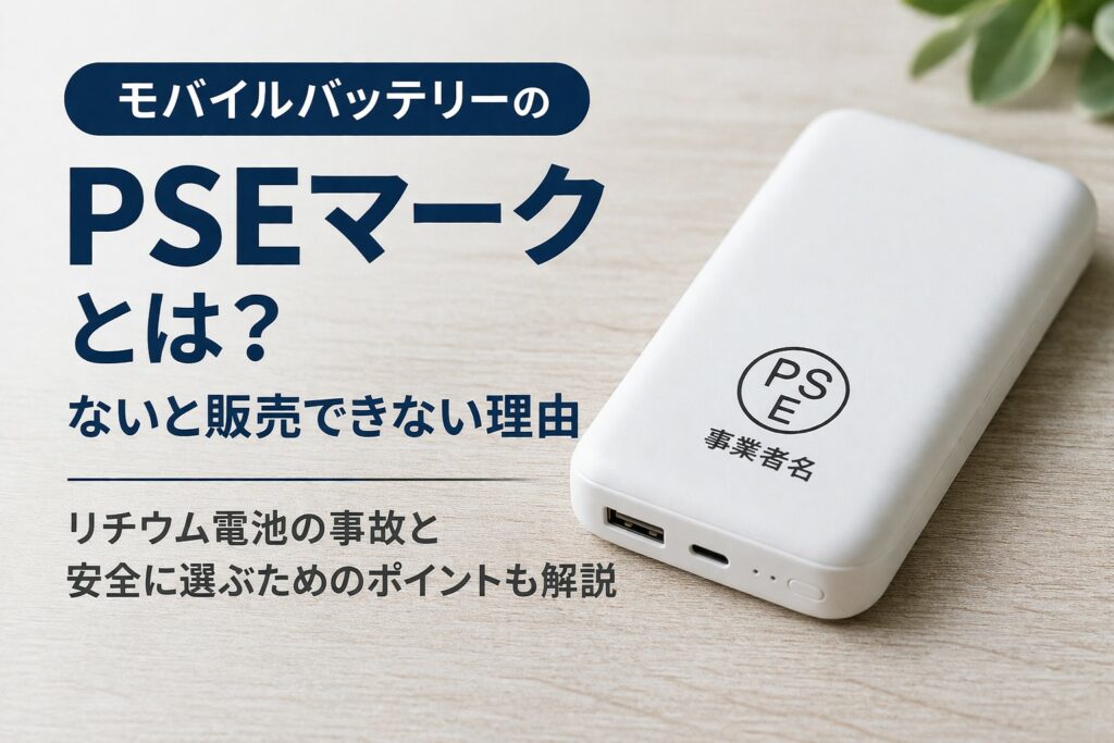 モバイルバッテリーのPSEマークとは？ないと販売できない理由