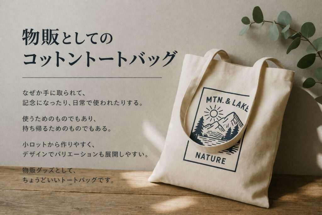 物販としてのコットントートバッグ