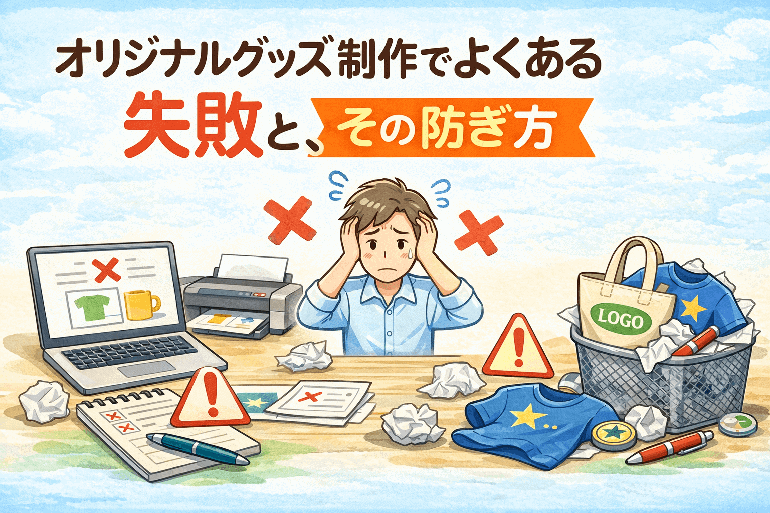 オリジナルグッズ制作でよくある失敗と、その防ぎ方