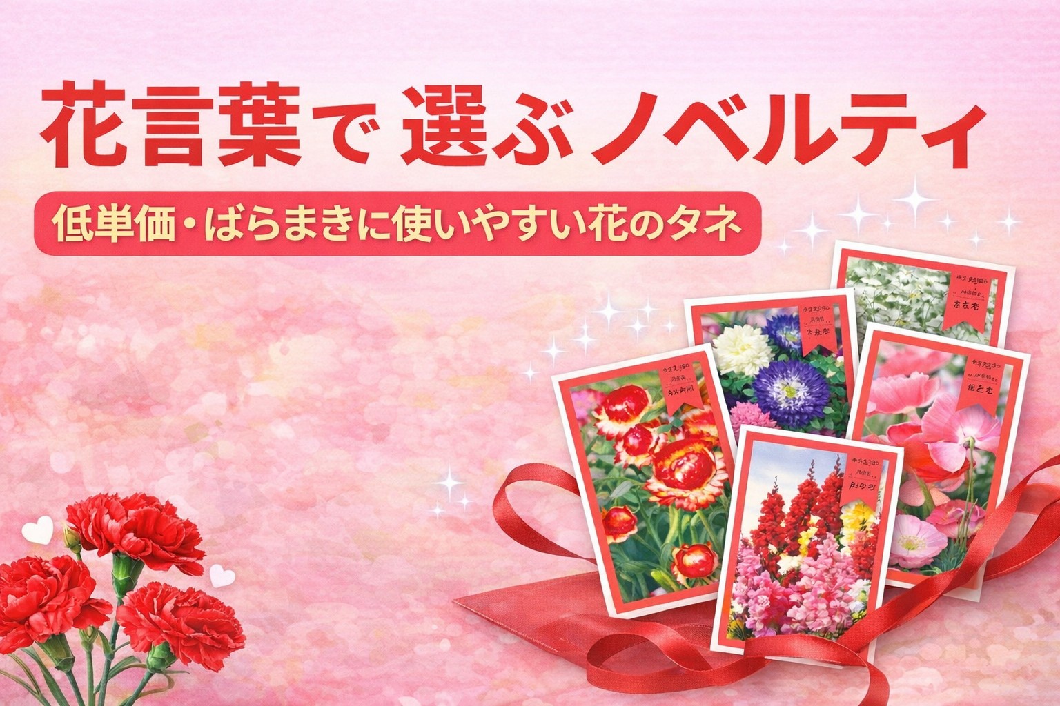 花言葉の意味で選ぶノベルティ｜低単価でばらまきに使いやすい花のタネの活用法