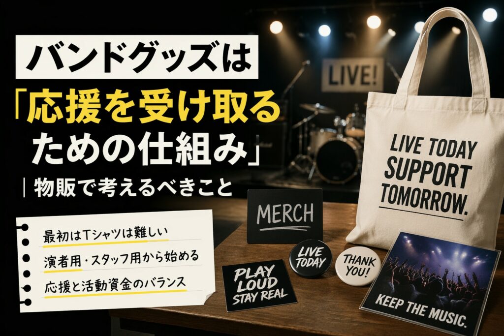 バンドグッズは「応援を受け取るため」の仕組み