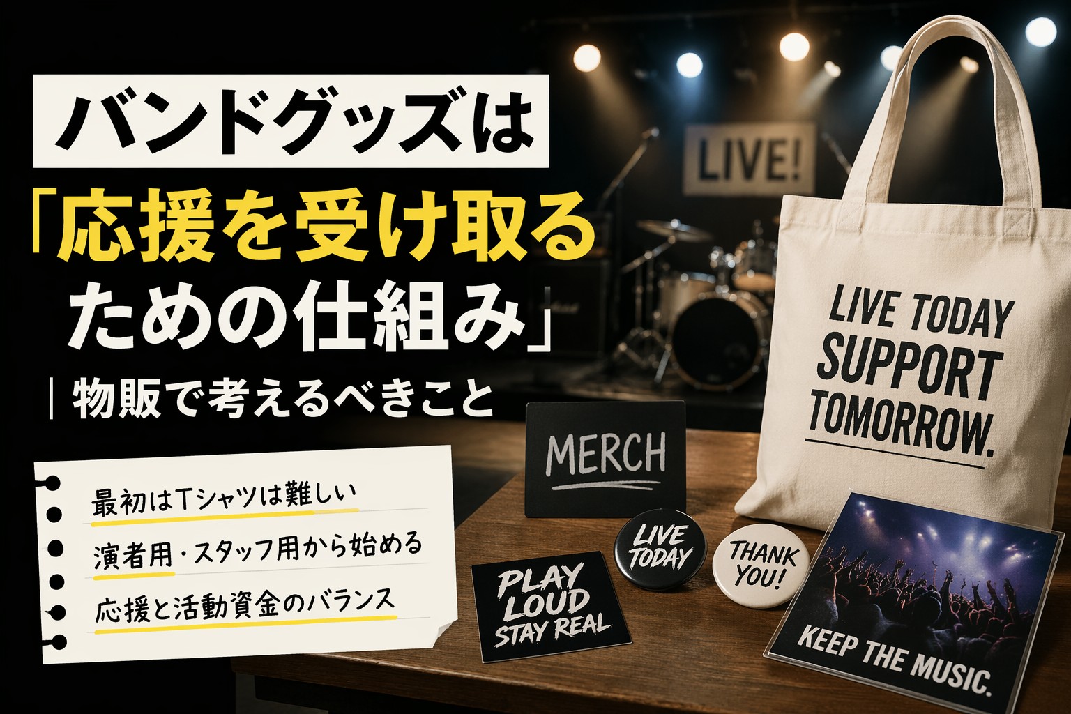 バンドグッズは「応援を受け取るため」の仕組み