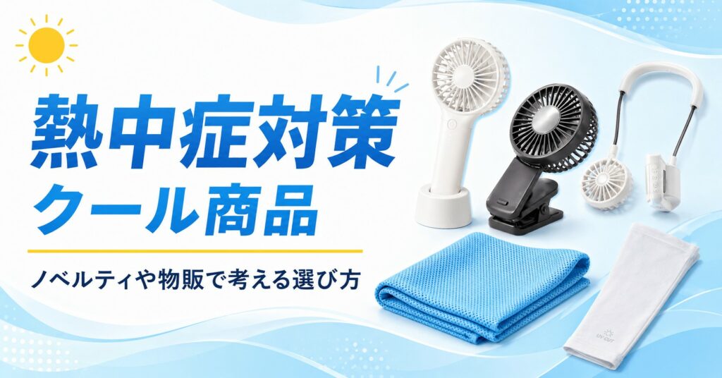 熱中症対策で注目されるクール商品｜ノベルティや物販で考える選び方