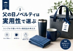 父の日ノベルティは実用性で選ぶ｜シンプルで使いやすい販促品の考え方