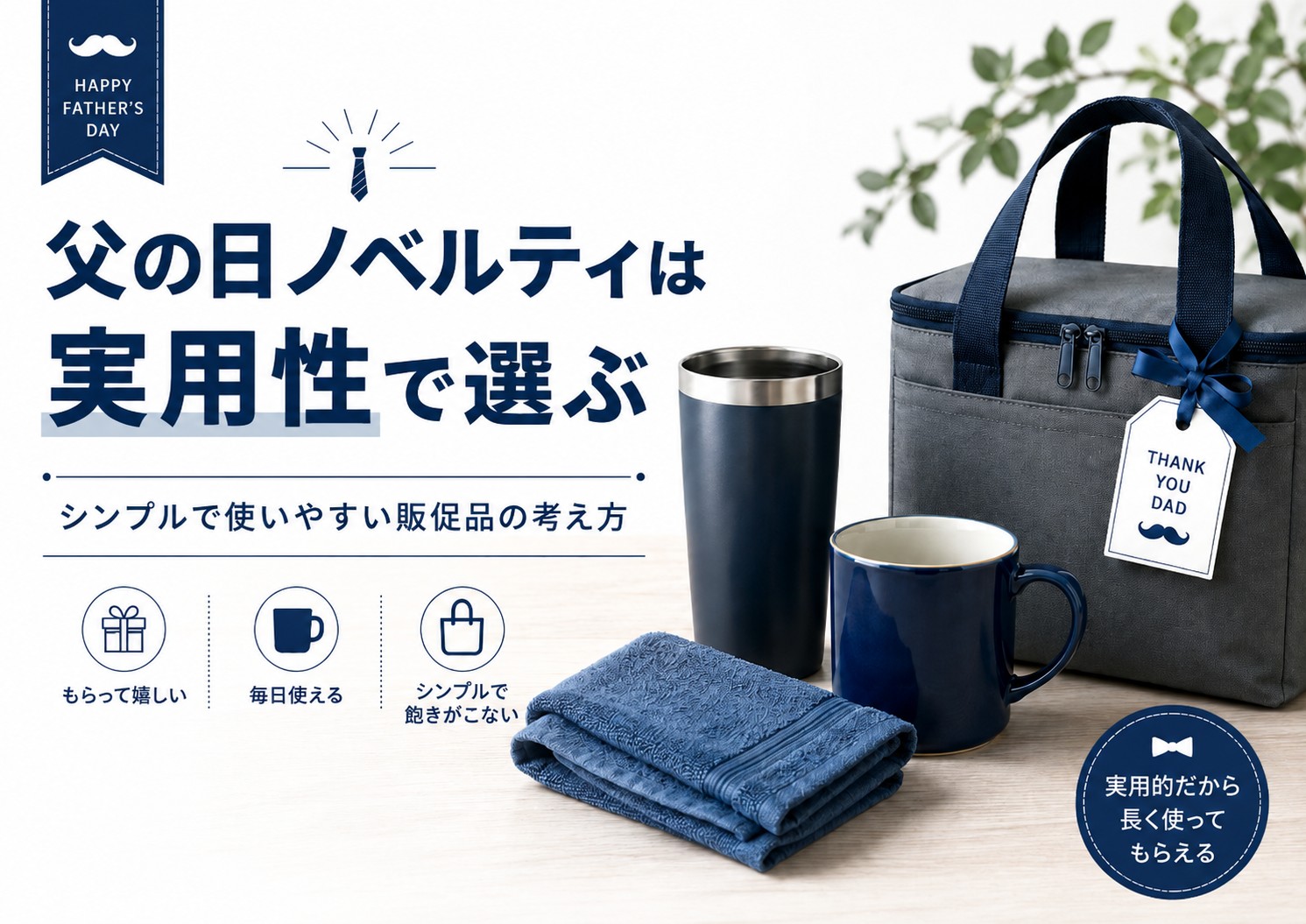 父の日ノベルティは実用性で選ぶ｜シンプルで使いやすい販促品の考え方