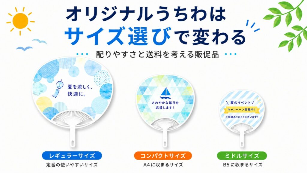 オリジナルうちわはサイズ選びで変わる｜