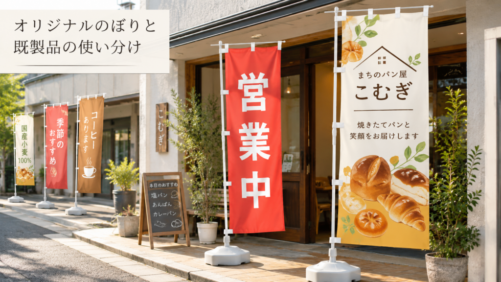 オリジナルのぼりは1枚から作れる｜既製品との違いと使い分け